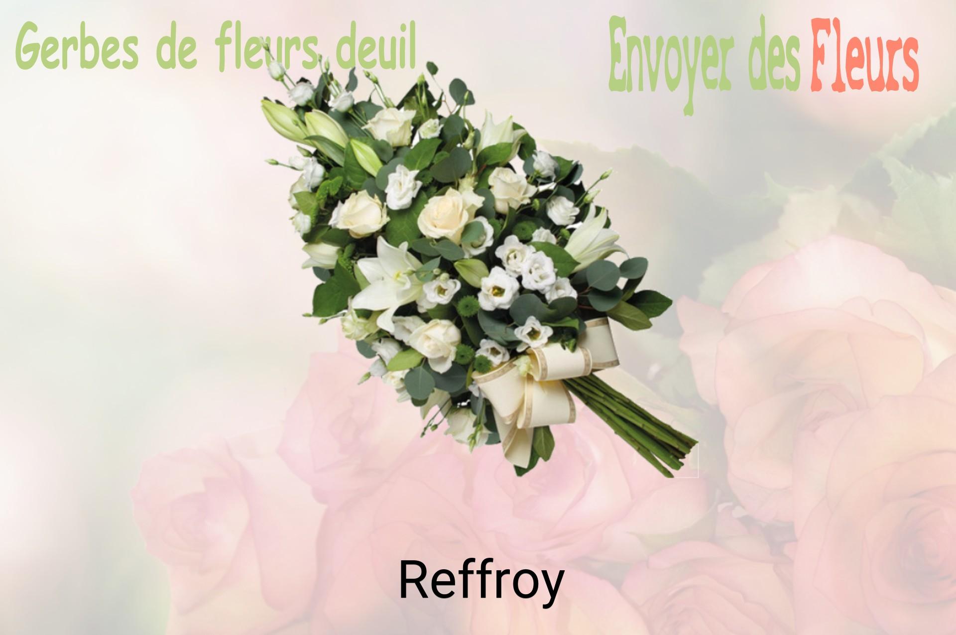 Gerbe de fleurs de deuil livrée à Reffroy